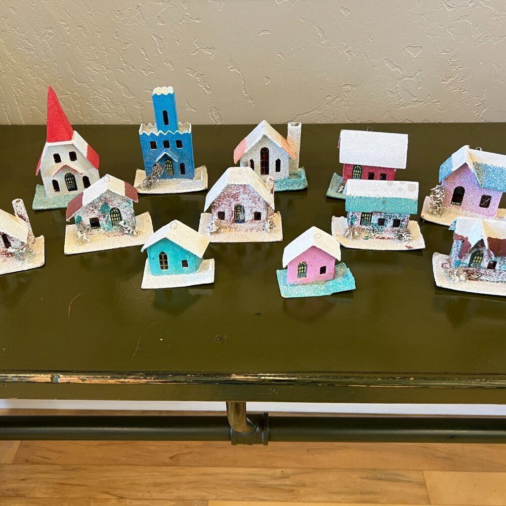 Vintage Putz Village Homes Made in Japan Box Set 12